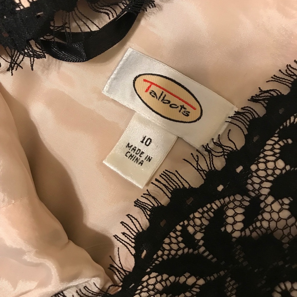 Talbots black lace dress